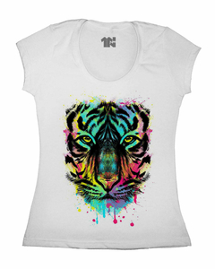 Camiseta Feminina Tigre Pintado na internet
