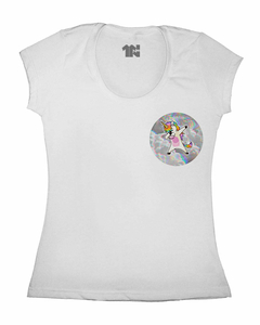 Camiseta Feminina Unicórnio Dab de Bolso na internet