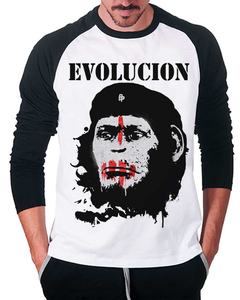 Camiseta Raglan Manga Longa Viva La Evolucion na internet
