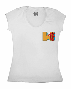 Camiseta Feminina WTF de Bolso na internet