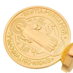 Medalha de São Bento para carro com fita adesiva - dourada na internet
