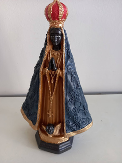 Imagem Nossa Senhora Aparecida 23 cm pintada - Azul - loja online