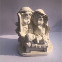 Presépio Escultura em Gesso Cru Infantil Sagrada Família Artesanato ( PREÇO DE FABRICA na internet