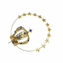 Coroa Dourada 16 cm com Resplendor para Imagem de Nossa Senhora - comprar online