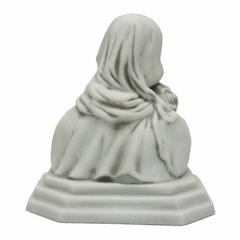 Imagem Busto Nossa Senhora com Menino Jesus em Mármore - 17cm Madona - comprar online