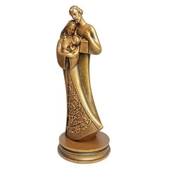 Imagem da Sagrada Família Estilizada em Mámore com Pintura Bronze - 33 cm - loja online