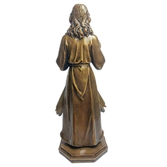 Imagem de Mármore de Jesus Misericordioso Bronze - 40 cm - MÃE RAINHA ARTIGOS RELIGIOSOS