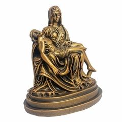 Imagem de Nossa Senhora Pietá de Mármore com Pintura em Bronze - 19 cm - comprar online
