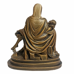 Imagem de Nossa Senhora Pietá de Mármore com Pintura em Bronze - 19 cm na internet