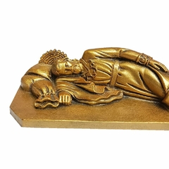 Imagem de São José Dormindo de Mármore com Pintura em Bronze - 20 cm