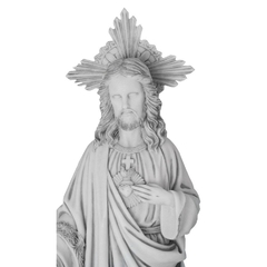 Imagem do Sagrado Coração de Jesus em Mármore - 60 cm ((((FRETE GRÁTIS))))