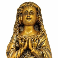 Imagem Nossa Senhora Aparecida Fac-Símile em Mármore Com Pintura em Bronze 28cm - comprar online