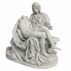 Imagem de Nossa Senhora Pietá de Mármore - 26 cm - MÃE RAINHA ARTIGOS RELIGIOSOS