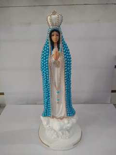 Imagem Nossa Senhora de Fátima 30cm perolada - Azul