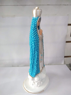 Imagem Nossa Senhora de Fátima 30cm perolada - Azul - comprar online