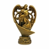 Presépio Sagrada Família Estilizada em Mámore com Pintura em Bronze 20cm