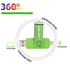 Imagem do USB Flash Drive OTG Pen Drive 64gb 32gb USB Stick 16gb Rotatab Para Android Micr