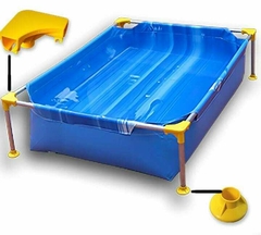 Pileta estructural rectangular PILETIN 100x140x35 con capacidad de 500 litros de 140cm de largo x 100cm de ancho azul - comprar online