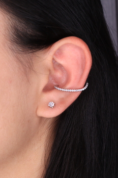 Ear Cuff prata zircônia - comprar online