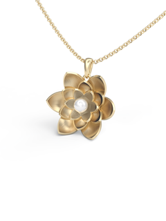 Pingente Flor de Lótus | Ouro Amarelo 18K - comprar online