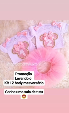 Kit 12 bodys Grátis Saia tutu