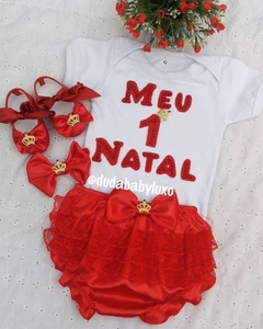 conjunto meu 1° natal coroa