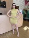 Vestido lurex dourado