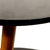 Mesa lateral triangular preta tampo duplo laqueada em madeira 48x54x48 cm - loja online