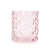 Porta velas rosa em vidro 7,5x7x7,5 cm - comprar online
