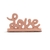 Mini palavra Love rosa em cerâmica 13x6x3 cm - comprar online