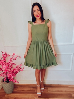 Vestido Amelia Curto - Verde - comprar online