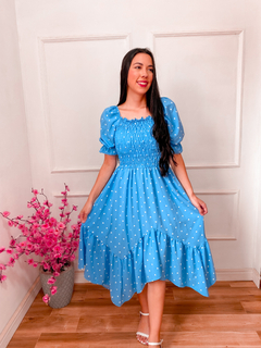 Vestido Larah - Azul Coração - comprar online