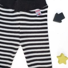 Pantalón chupín tejido RAYAS ByN - 9 meses - comprar online