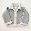 Saco waffle corderito gris - talle 12 meses