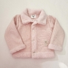 Saco waffle corderito rosa - talle 12 meses