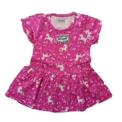 Vestido de algodón estampado unicornios - Talle 6