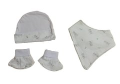 Set de babero, escarpines y gorrito koalas