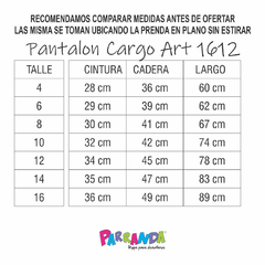 Babucha Cargo de Algodon Frizado - talles 12, 14 y 16 - comprar online