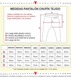 Pantalón chupín TEJIDO pepito - 3 y 6 meses - tienda online