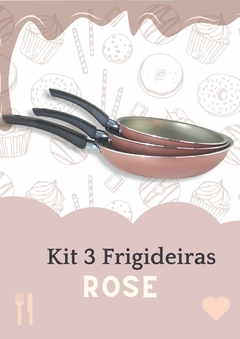 Imagem do Kit Frigideiras Super Antiaderentes 3 Peças Com Espátula