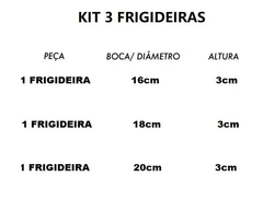 Kit 3 Frigideiras Antiaderentes com Espátula - Menor Preço Brasil