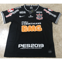 Camisa Nike Corinthians 2019 Completa Patrocínios Preta