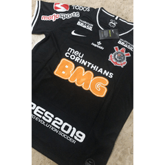 Camisa Nike Corinthians 2019 Completa Patrocínios Preta - comprar online