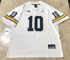 Camisa Jordan Michigan Wolverines Branca Futebol Americano NCAA