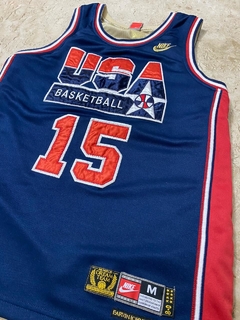 Camisa Rara Nike Basquete USA Gold Medal 92 Juvenil Azul Earvin Johnson 15 - comprar online