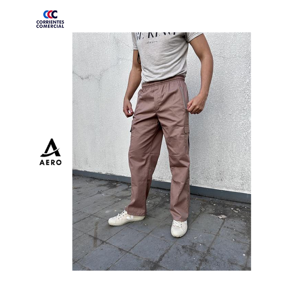 PANTALON NAUTICO GABARDINA CARGO BOLSILLO CON CIERRE HOMBRE ART 804 ART 1104 AERO