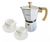 Set cafetera negra 6 tazas + 2 tacitas porcelana HUDSON - comprar online