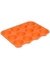 Molde de muffins de silicona x12 naranja (1130012)