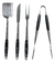 Set para parrilla linea BBQ 4 piezas (tenedor, cuchillo, pinza y espátula) (BBQSET01) en internet