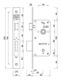 Cerradura Para Puerta De Interior - Kallay 501 - comprar online